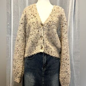 LINE cropped cardigan, beige
